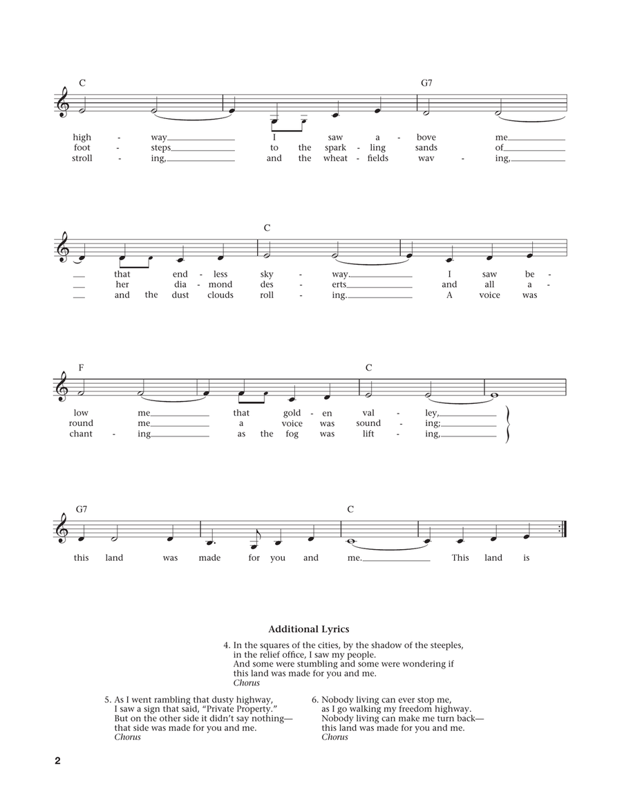 This Land Is Your Land (from The Daily Ukulele) (arr. Liz and Jim Beloff) Ukulele scores gallery preview page 2