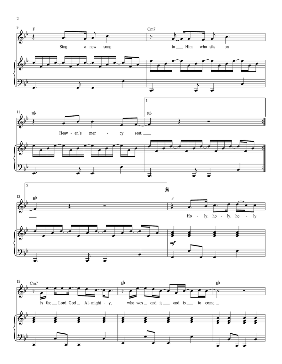 Revelation Song Piano, Vocal scores gallery preview page 2