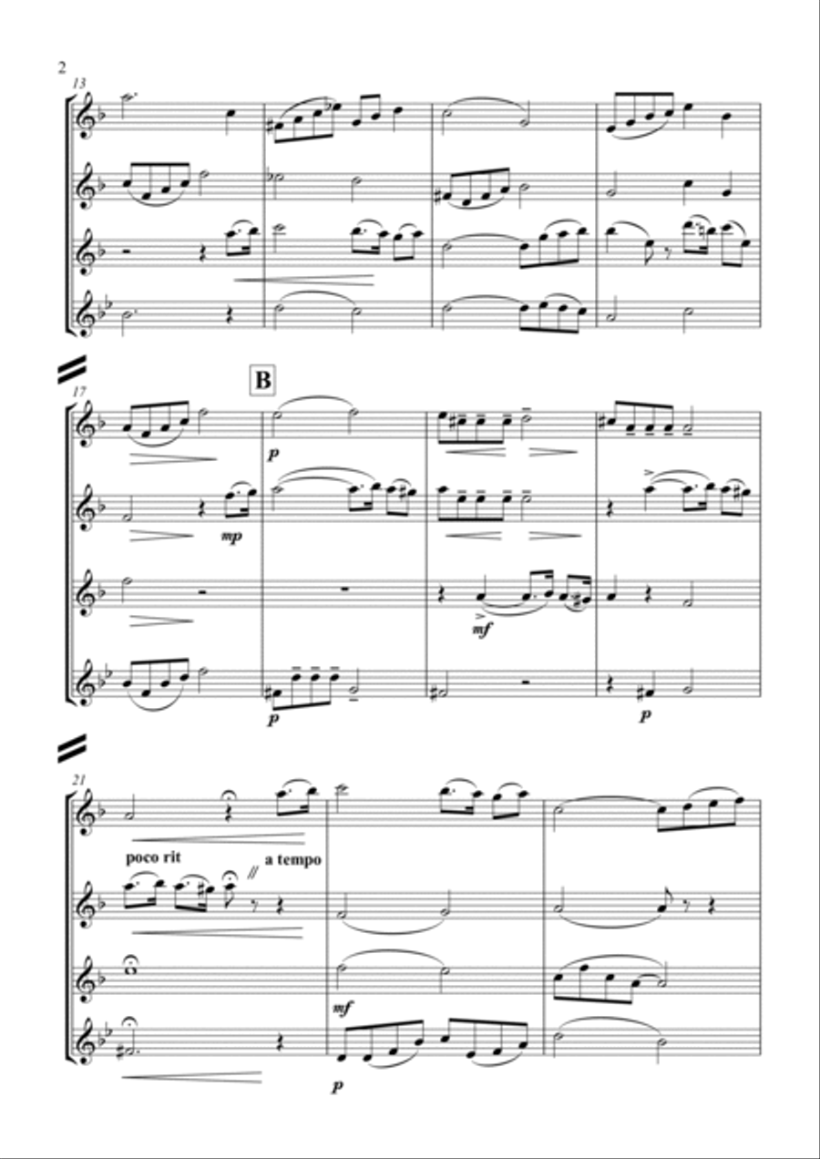 Song by Schubert Woodwind Ensemble scores gallery preview page 3