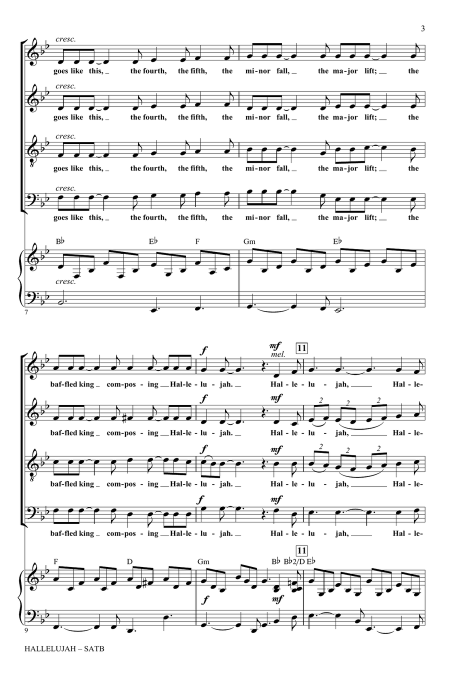 Hallelujah (arr. Roger Emerson) 4-Part scores gallery preview page 2