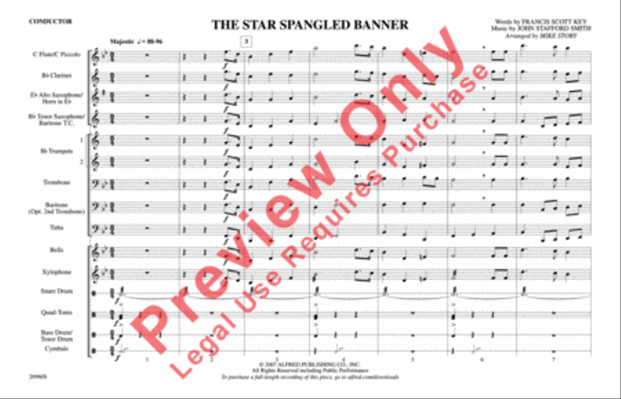 The Star-Spangled Banner The Star-Spangled Banner Marching Band scores gallery preview page 2