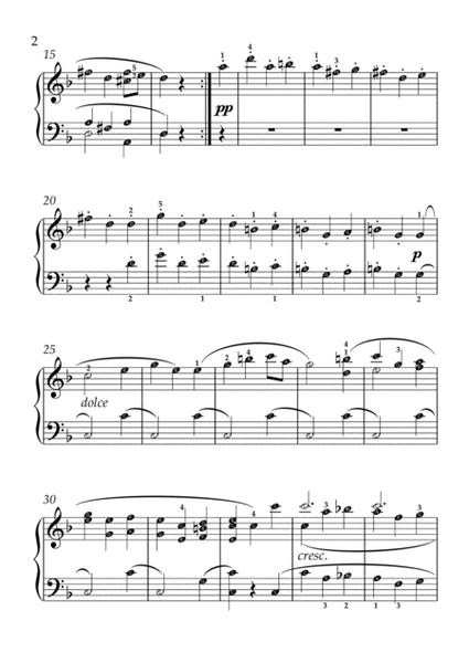 Beethoven - Pastoral Symphony Theme (mvt.3)(With Note name)