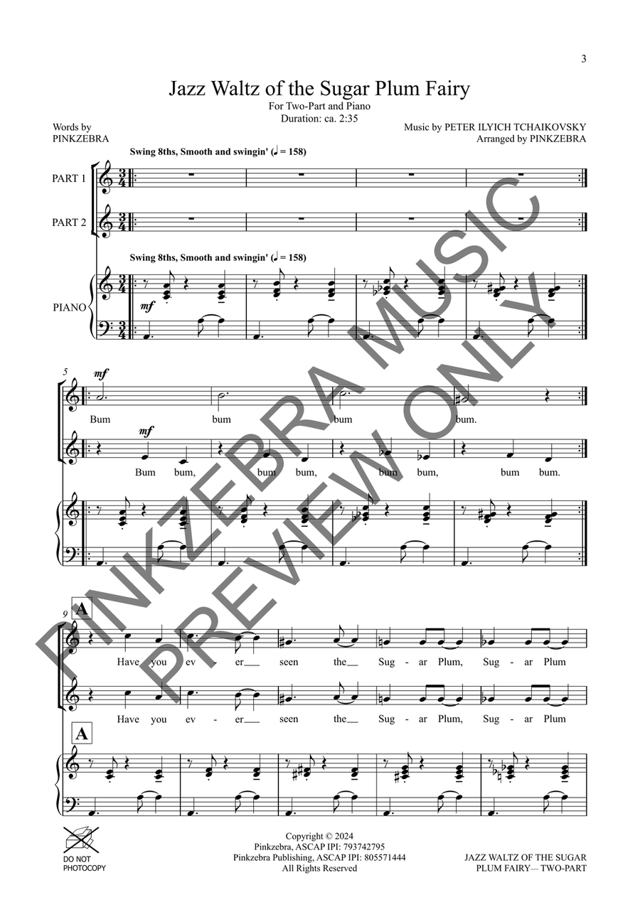 Jazz Waltz of the Sugar Plum Fairy (Two-Part) 2-Part scores gallery preview page 4