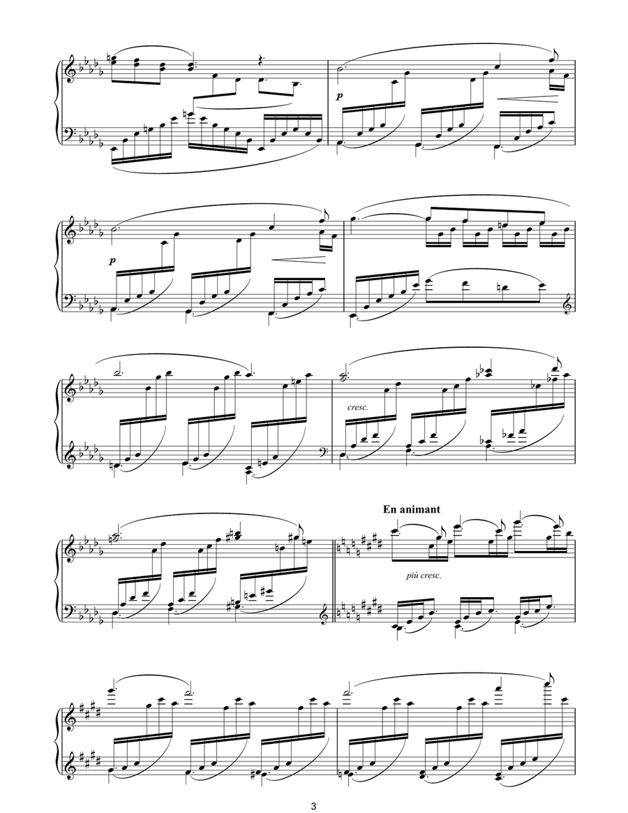 Clair de Lune Piano Solo scores gallery preview page 3