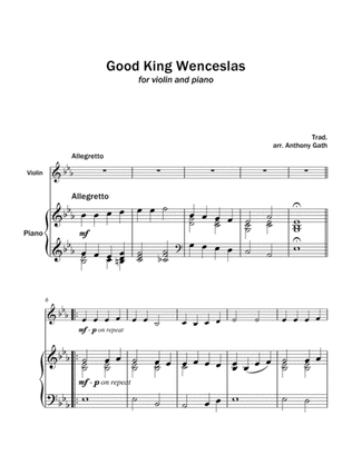 Good King Wenceslas - Violin and Piano