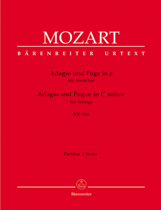 Book cover for Adagio and Fugue for Strings and Winds c minor KV 546