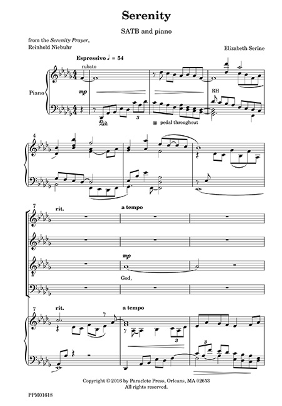 Serenity 4-Part scores gallery preview page 1