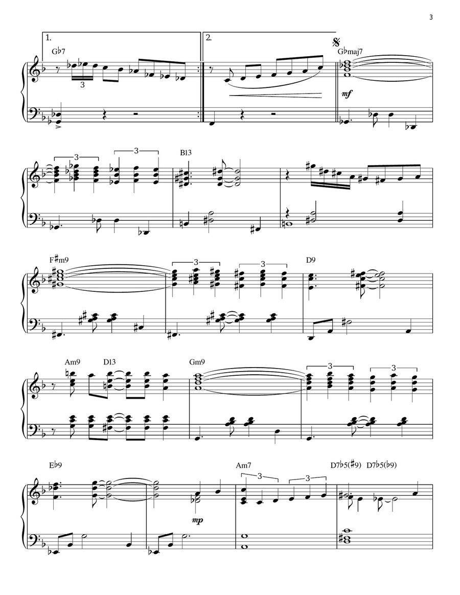 The Girl From Ipanema (Garota De Ipanema) [Jazz version] (arr. Brent Edstrom) Piano Solo scores gallery preview page 3