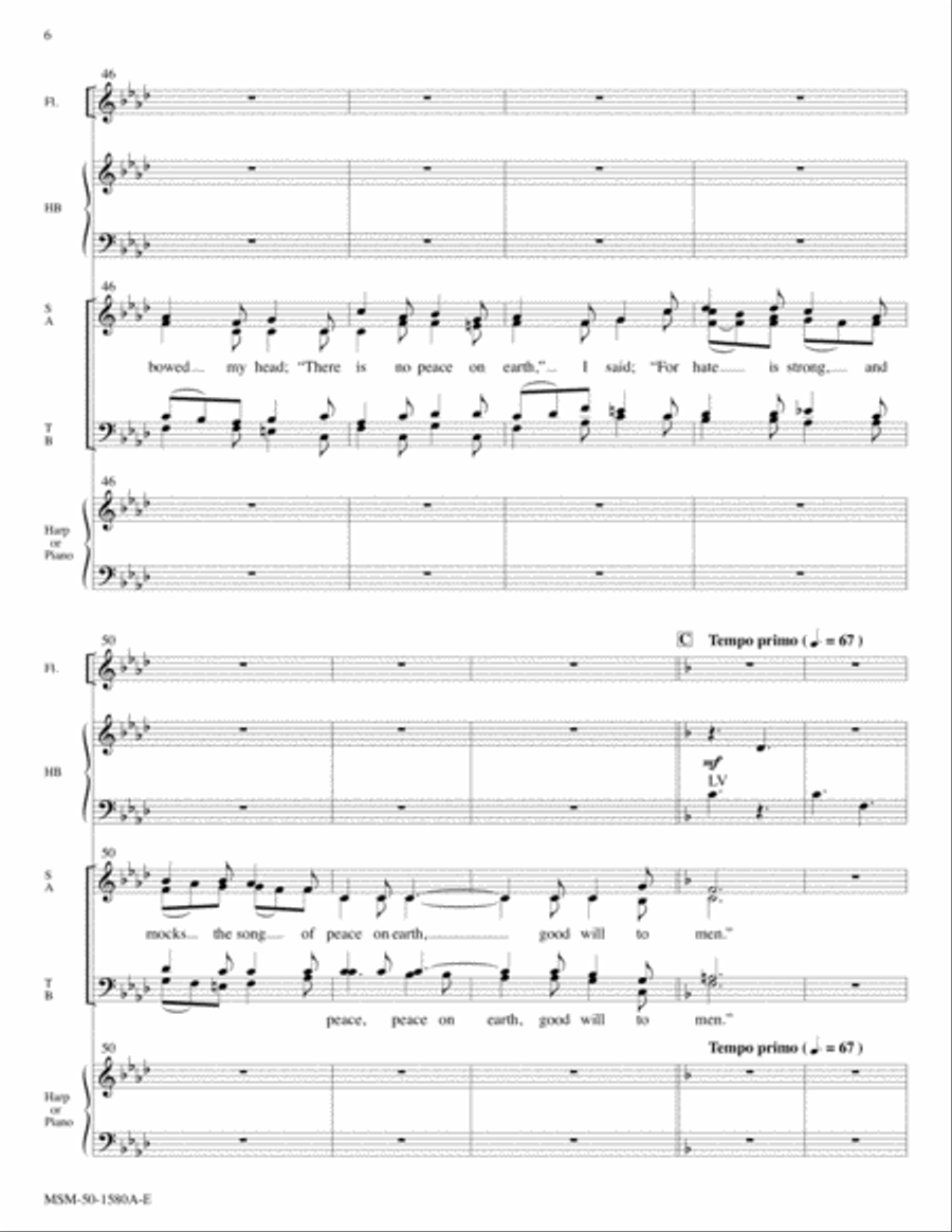 I Heard the Bells on Christmas Day Choir scores gallery preview page 6