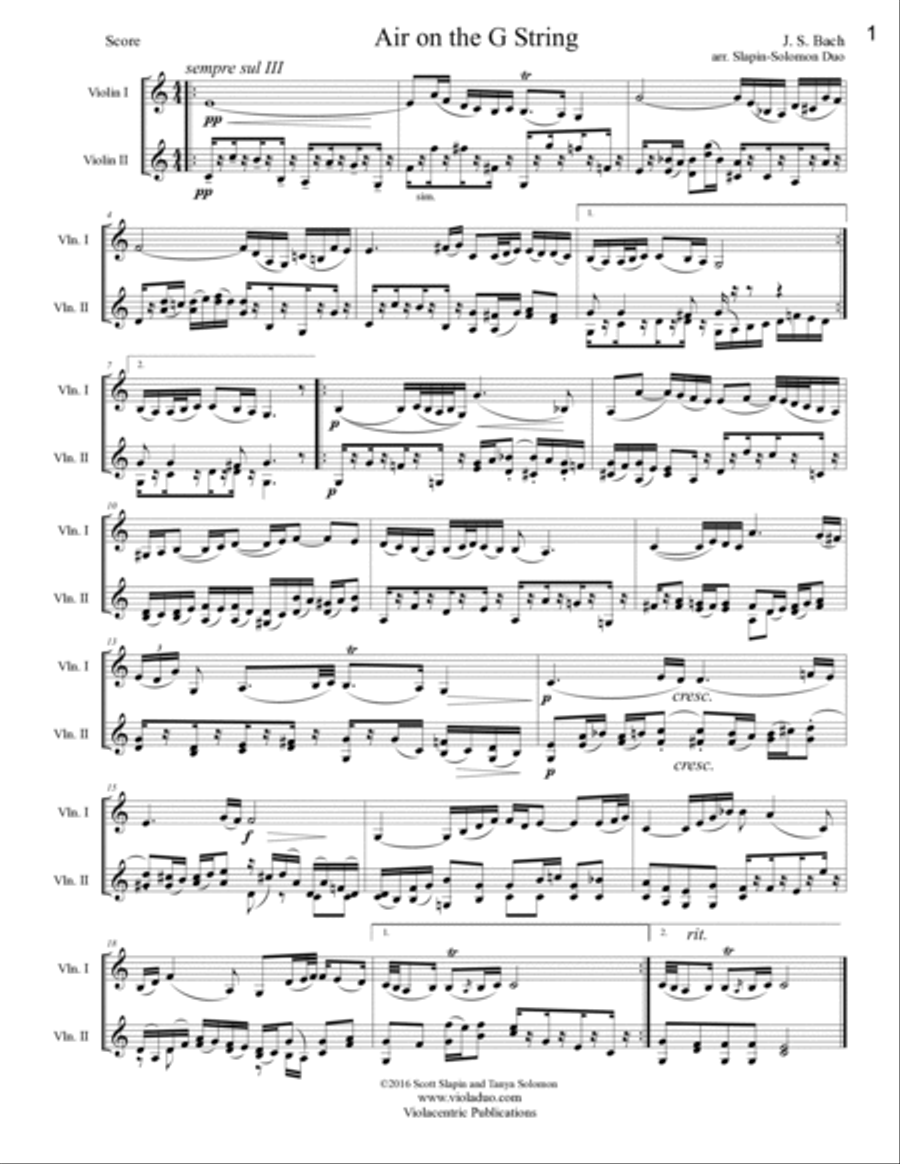 The Slapin-Solomon Duo's Big Gig Book for Two Violins String Duet scores gallery preview page 4