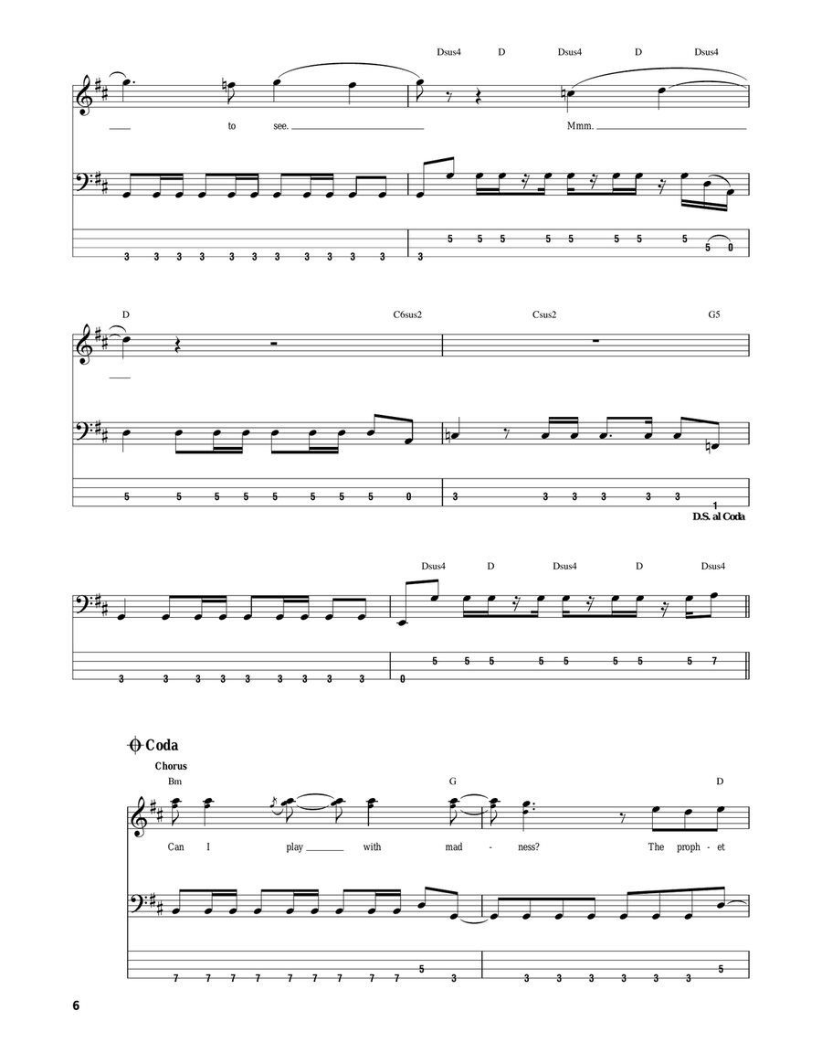 Can I Play With Madness Acoustic Guitar scores gallery preview page 6