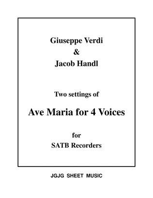 Enigmatic & Renaissance AVE MARIA for Recorder Quartet