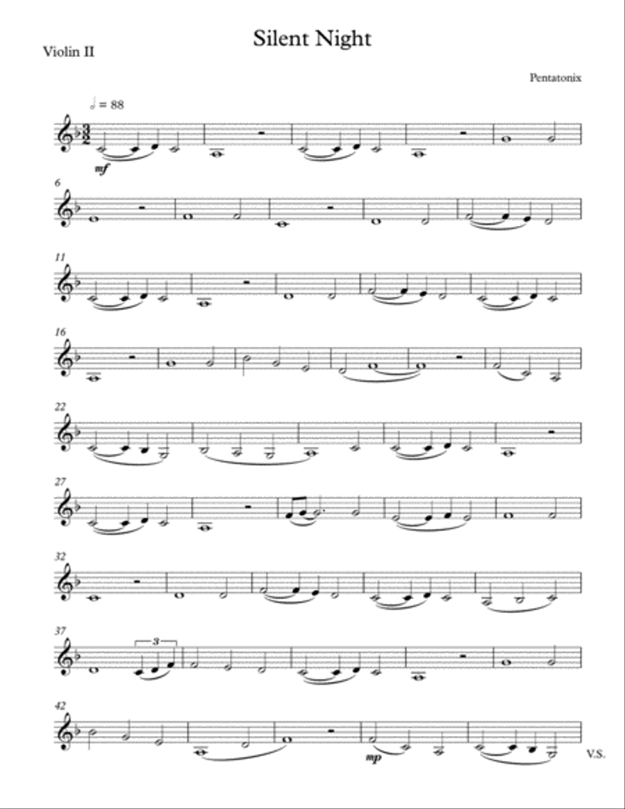 Silent Night Silent Night String Quartet scores gallery preview page 3