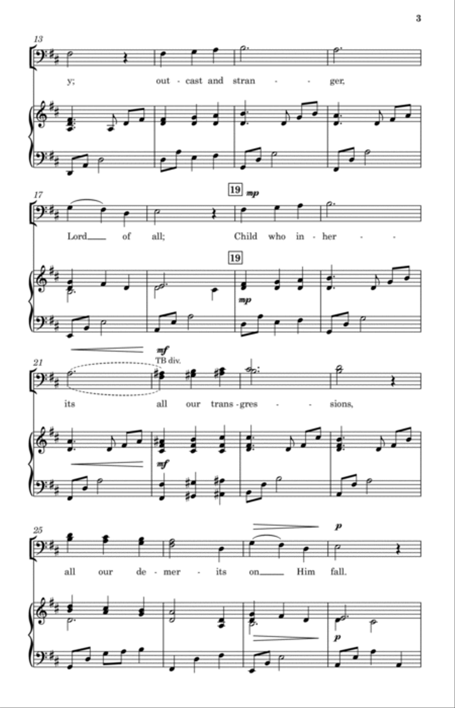 Child in the Manger (TTBB) TTBB scores gallery preview page 3
