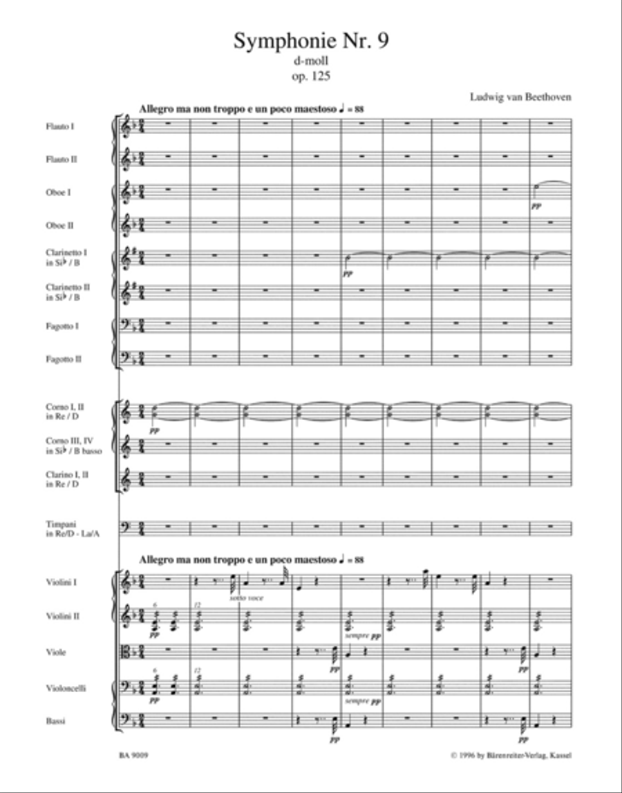 Symphony, No. 9 d minor, Op. 125 4-Part scores gallery preview page 2