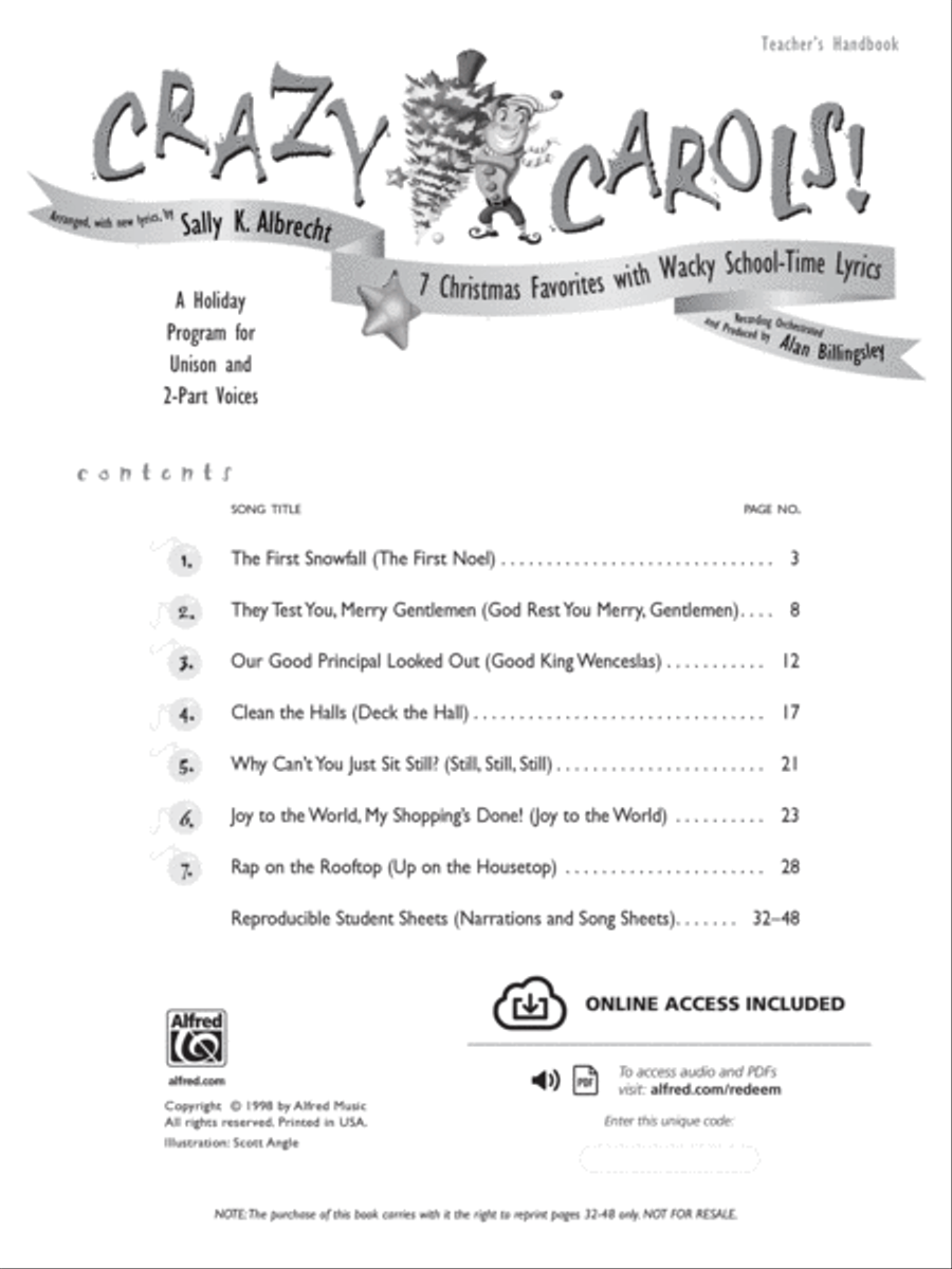 Crazy Carols! - CD Kit Choir scores gallery preview page 2