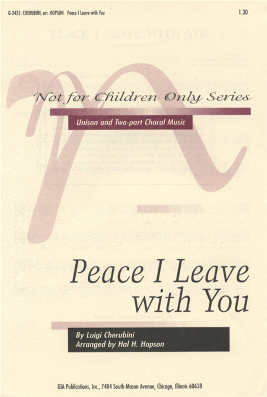 Peace I Leave With You 2-Part scores gallery preview page 1