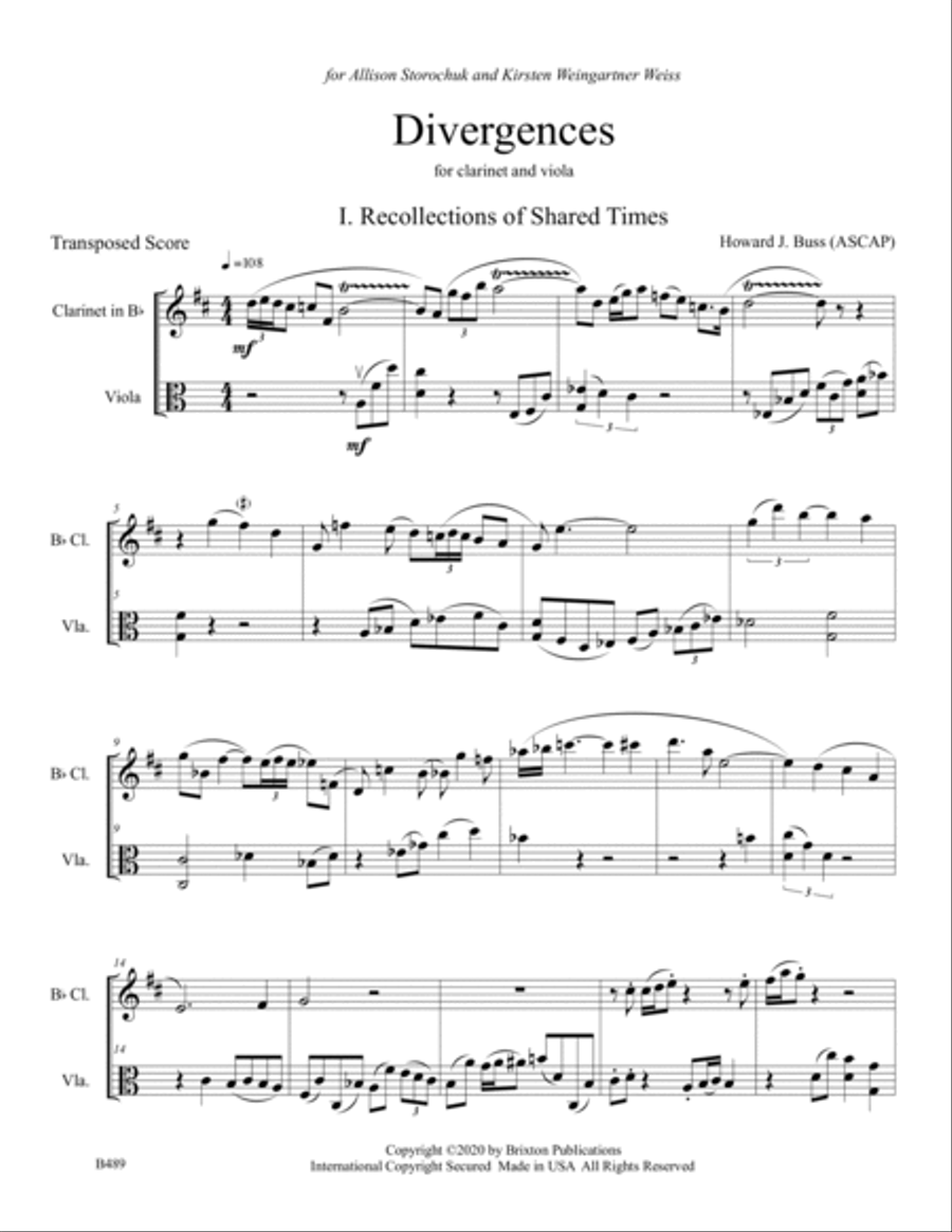 Dialogue Dialogue Clarinet Solo scores gallery preview page 2