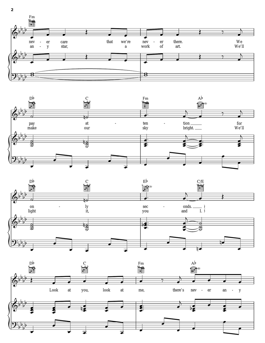 2 Stars 2 Stars Piano, Vocal, Guitar scores gallery preview page 2