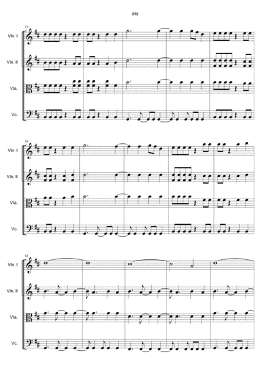 Iris String Quartet scores gallery preview page 6