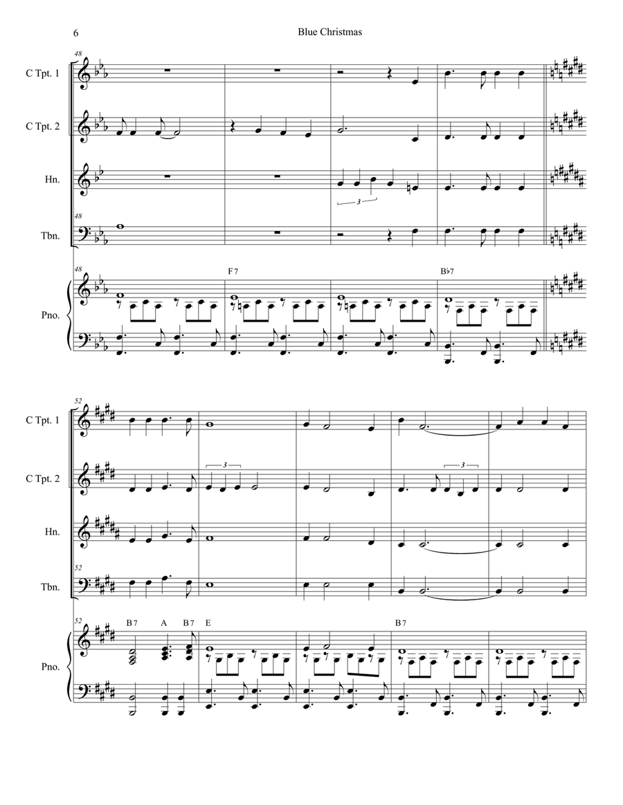 Blue Christmas Brass Ensemble scores gallery preview page 6