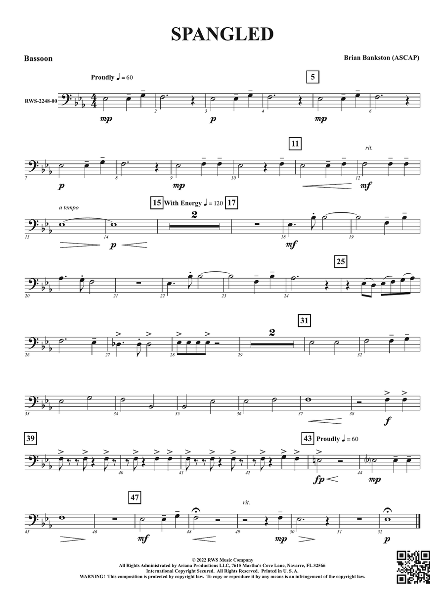 Spangled: Bassoon Spangled: Bassoon Bassoon scores gallery preview page 1