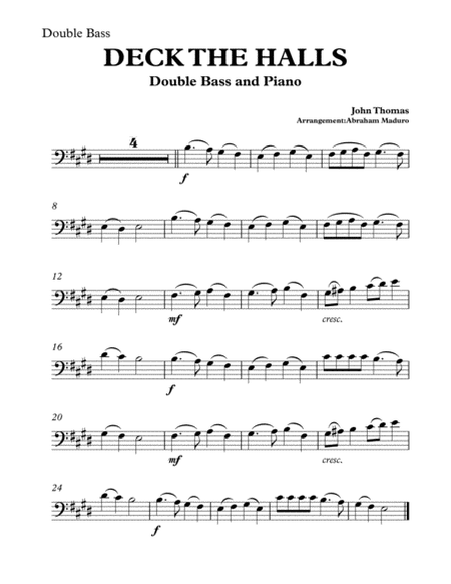 Deck The Halls Doublebass and Piano-Three Tonalities Included image number null