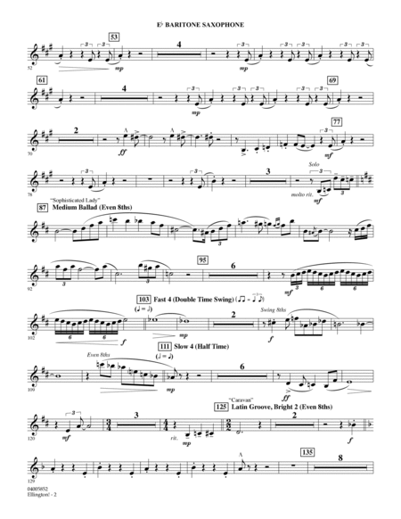 Ellington! (arr. Stephen Bulla) - Eb Baritone Saxophone