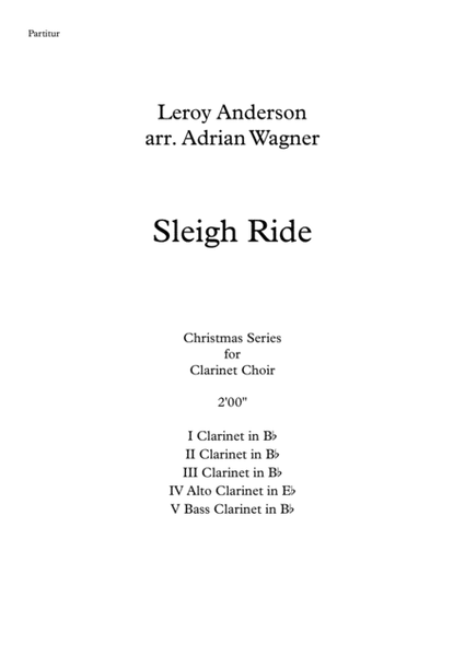 "Sleigh Ride" (Leroy Anderson) Clarinet Choir arr. Adrian Wagner image number null