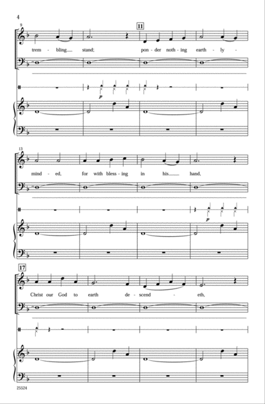 Let All Mortal Flesh Keep Silence 4-Part scores gallery preview page 3