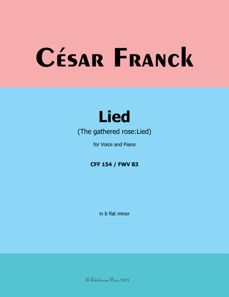 Lied, by César Franck, in b flat minor