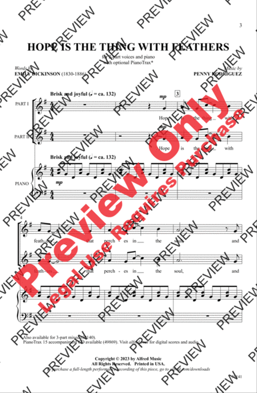 Hope Is the Thing with Feathers 2-Part scores gallery preview page 3