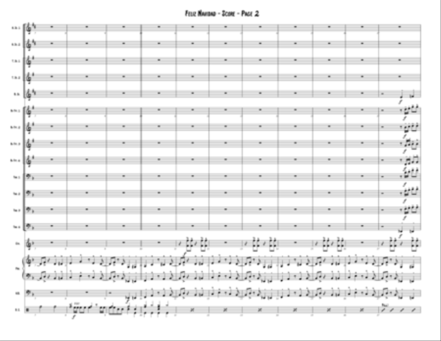 Feliz Navidad Jazz Ensemble scores gallery preview page 2