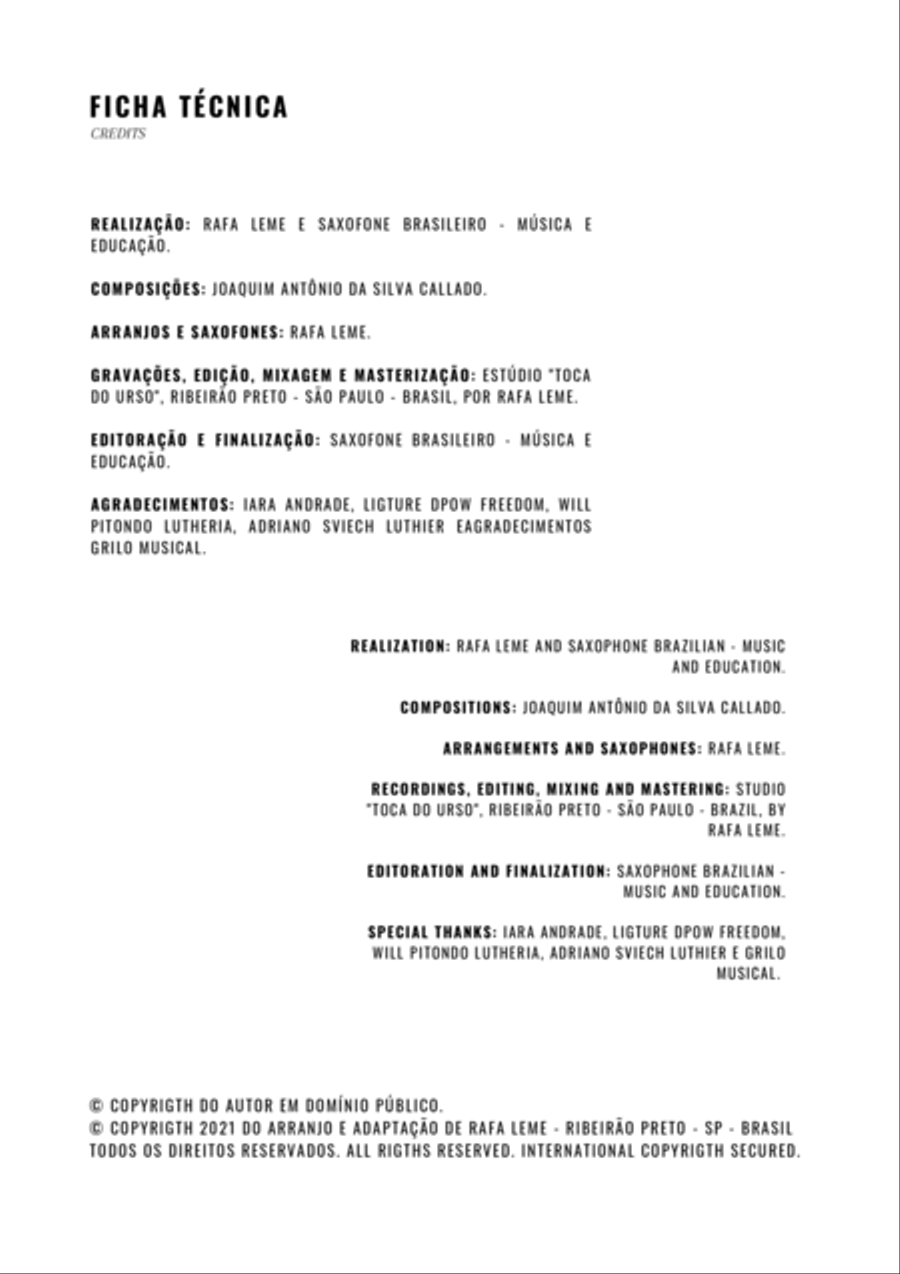 Mariquinhas Mariquinhas Saxophone Quartet scores gallery preview page 2