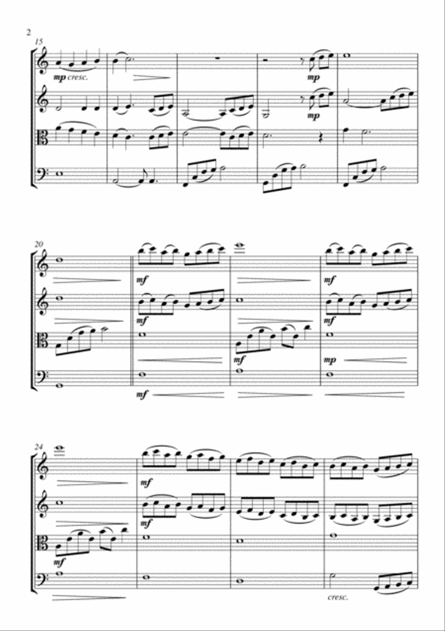 Portuguese Love Theme Portuguese Love Theme String Quartet scores gallery preview page 2