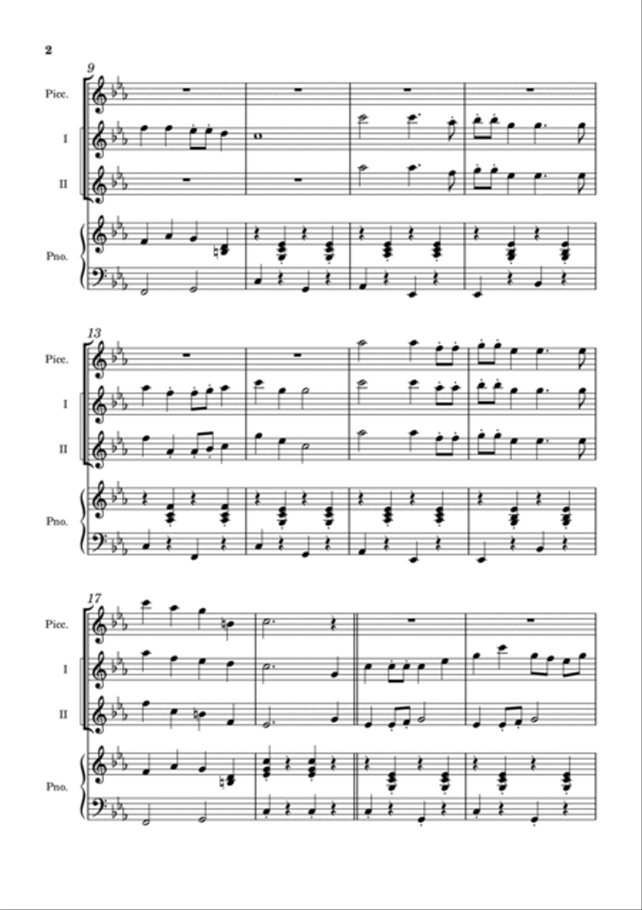The Wellerman Jig Flute Duet scores gallery preview page 2