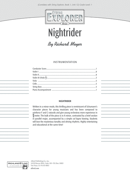 Nightrider: Score