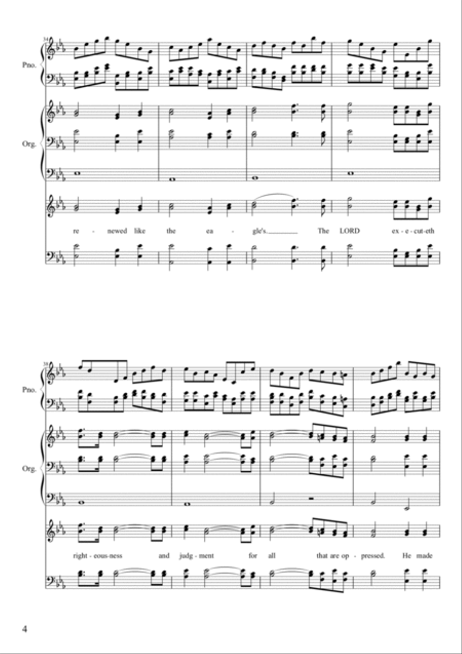 Psalm 103 4-Part scores gallery preview page 4