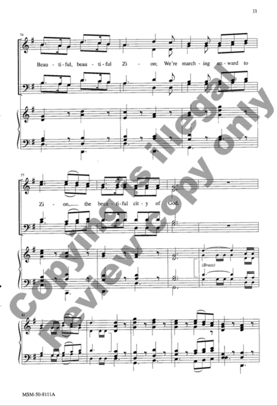 Marching to Zion 4-Part scores gallery preview page 26