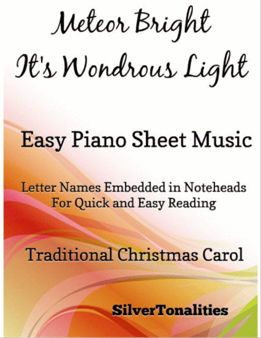 A Meteor Bright It's Wondrous Light Easy Piano Sheet Music Easy Piano scores gallery preview page 1