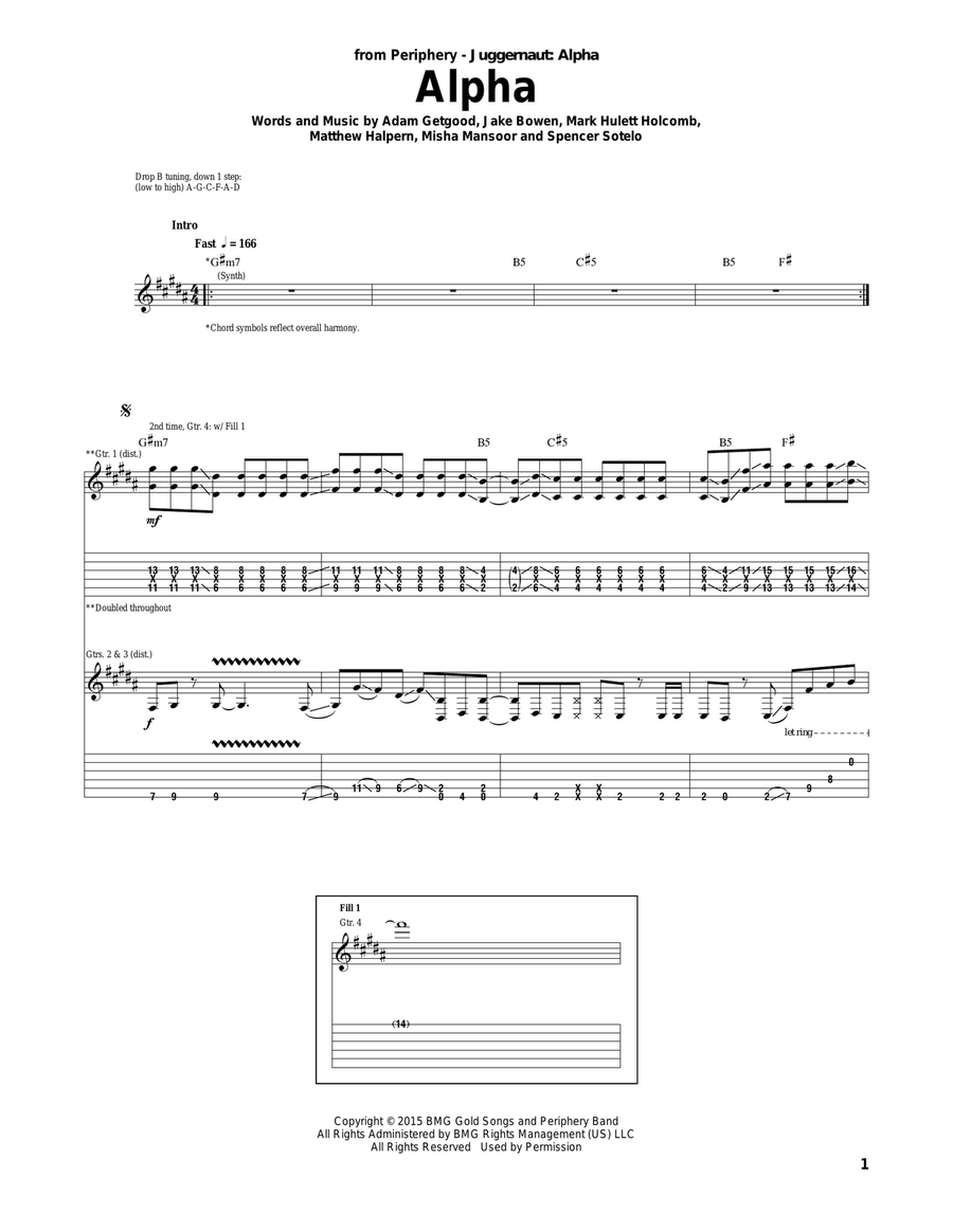 Alpha Acoustic Guitar scores gallery preview page 1