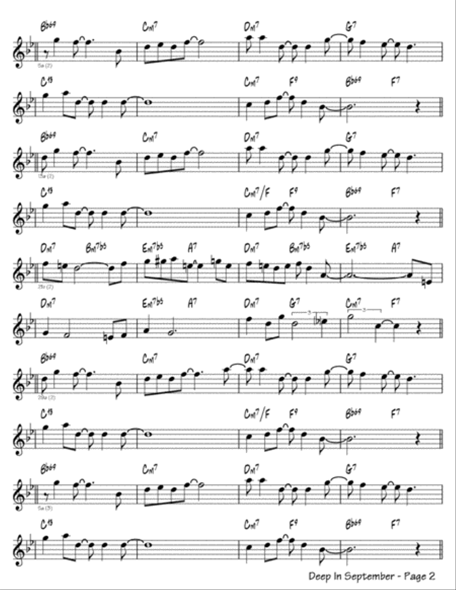 Deep In September Flute Solo scores gallery preview page 2
