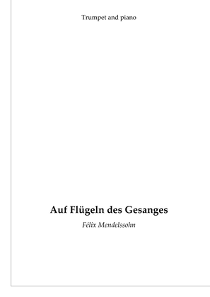 On the wings of song (Aud Flügeln des Gesanges, Op. 34) - for trumpet Bb and piano