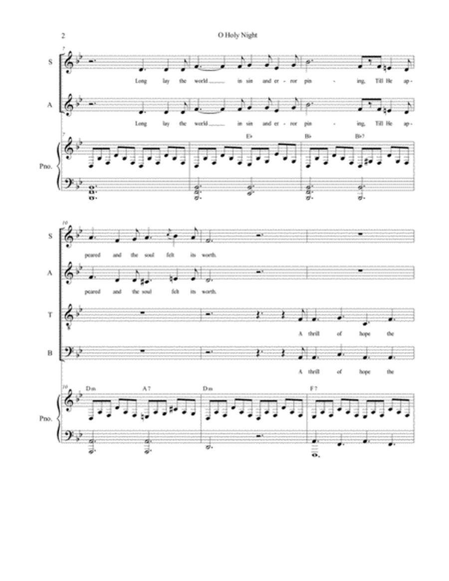 O Holy Night (for SATB - Medium/Low Key) image number null