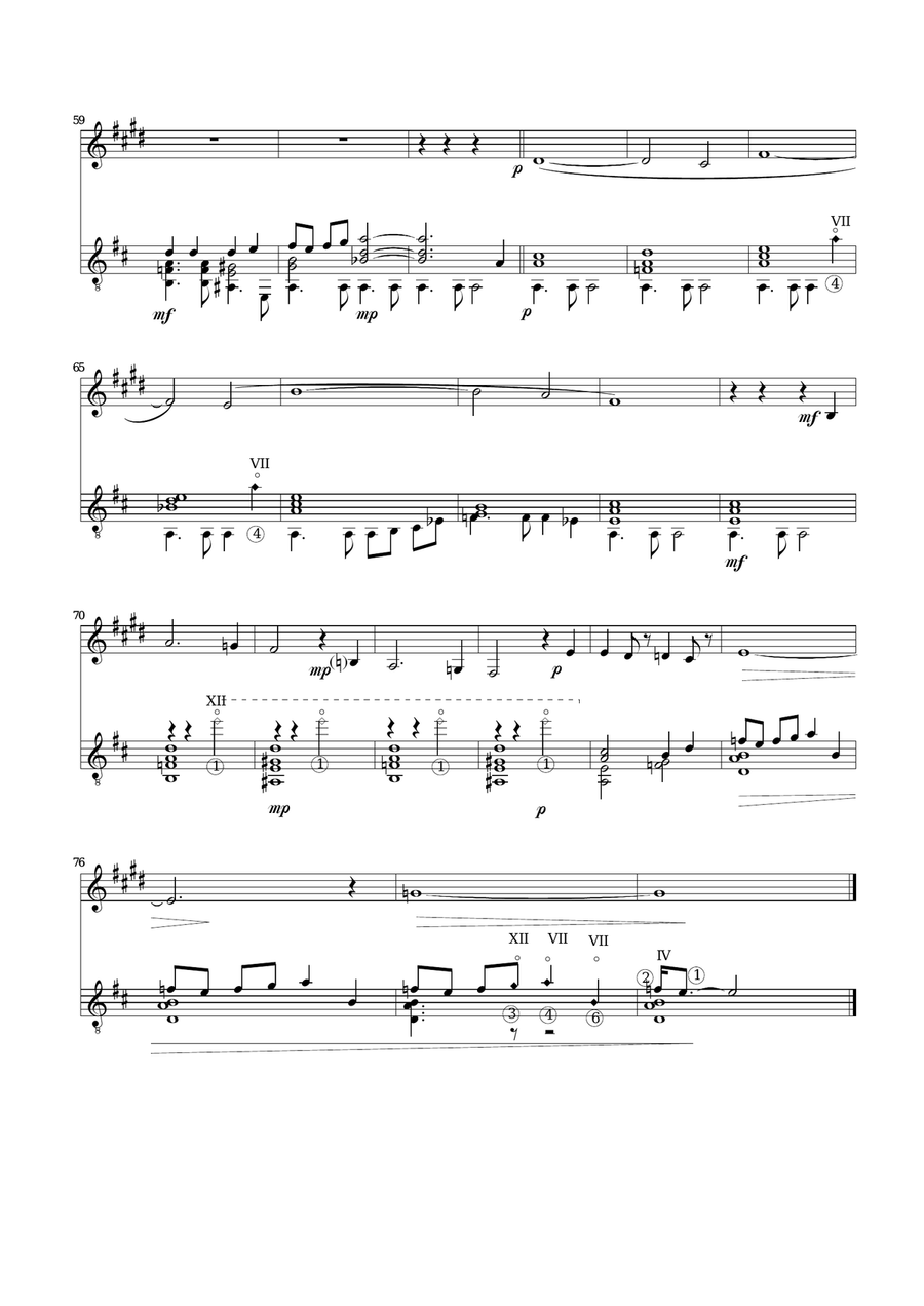 An Exmas Carol for clarinet and guitar Clarinet scores gallery preview page 4