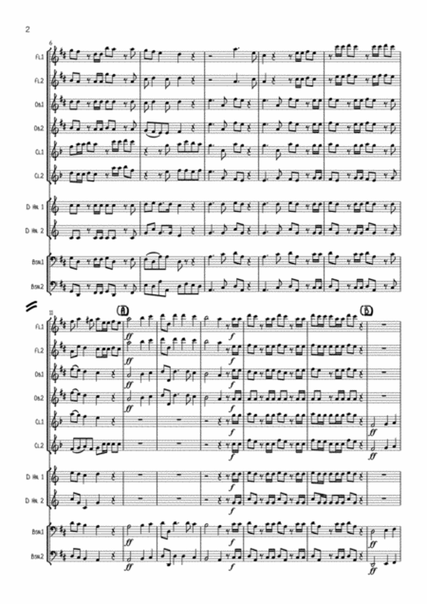 Handel: Messiah (Der Messias) Hallelujah Chorus (original key of D) - wind dectet image number null