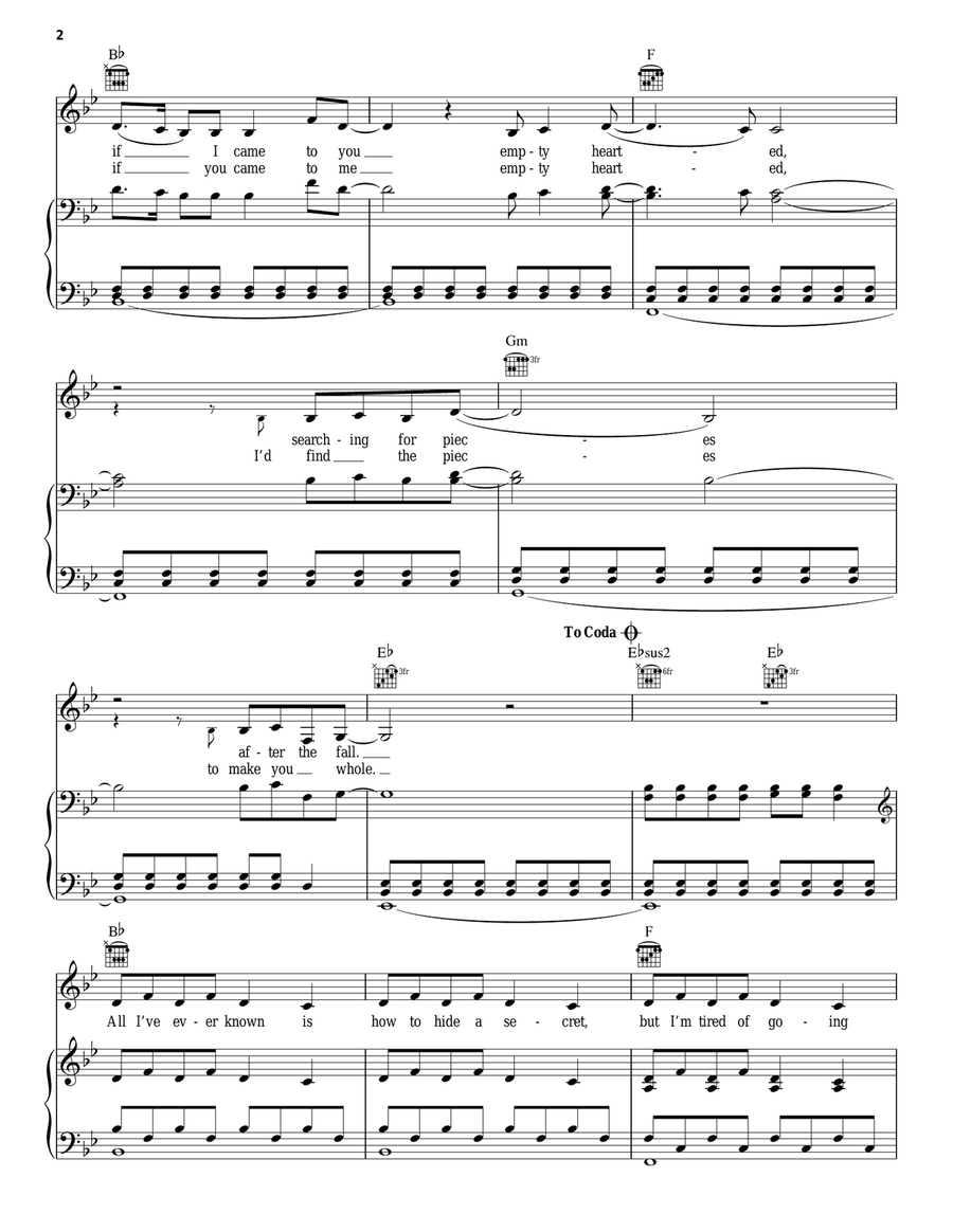 Empty Handed Acoustic Guitar scores gallery preview page 2