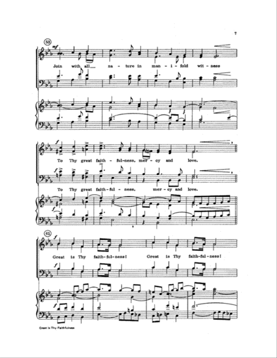 Great Is Thy Faithfulness 4-Part scores gallery preview page 7