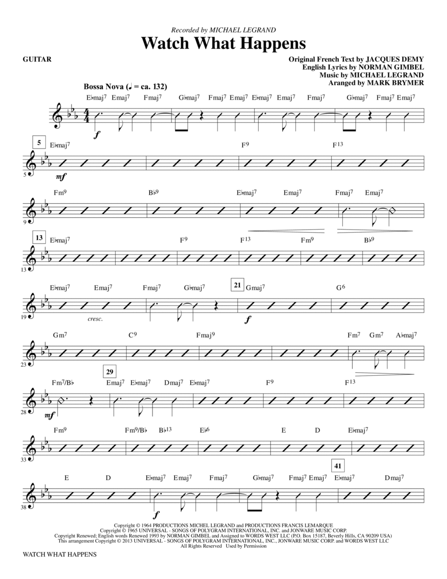 Watch What Happens - Guitar Choir scores gallery preview page 1