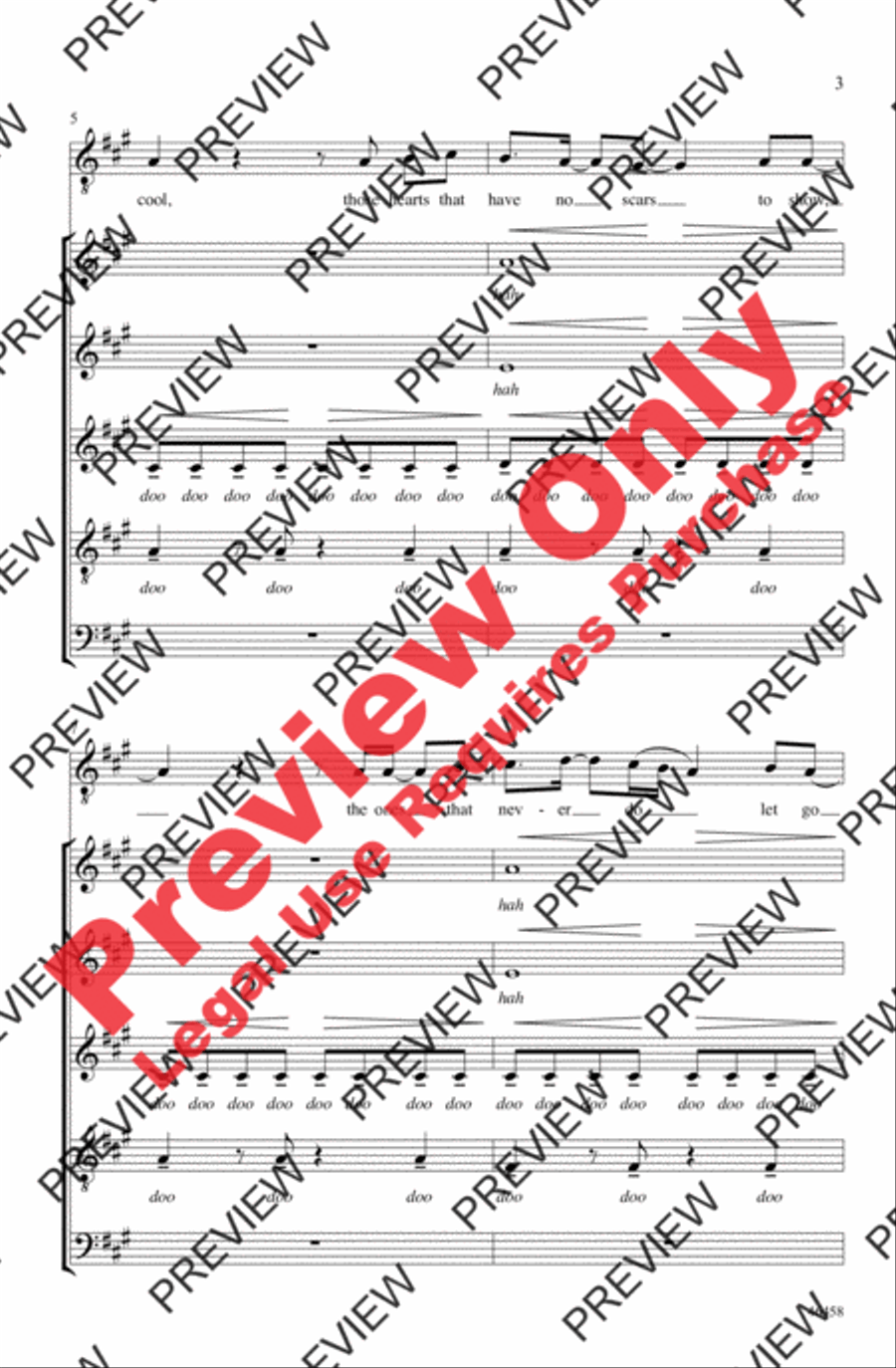 Standing Outside the Fire 4-Part scores gallery preview page 3
